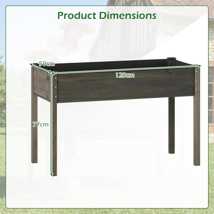 Dreamade Solid Pine Wood Planter Box w/Legs