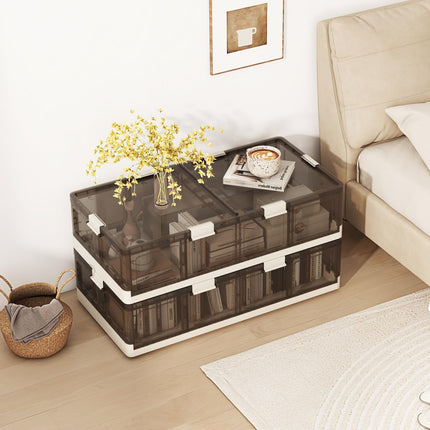 Dreamade 26.5Gal Under Bed Storage Containers, 2/4 Pack Stackable Rolling Plastic Storage Boxes with Wheels & Lids