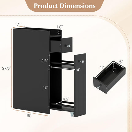 Dreamade Slim Bathroom Storage Cabinet for Living Room