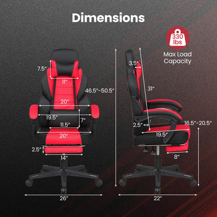 Dreamade Gaming Chair | Ergonomic Video Game Chair w/Lumbar Support
