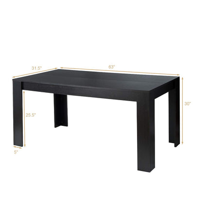 Dreamade 63 Inch Rectangular Modern Dining Kitchen Table for 6 People