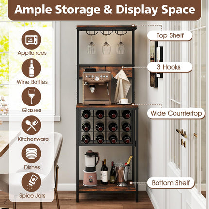 Dreamade Tall Wine Rack Freestanding Floor