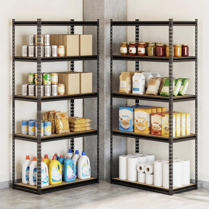 Dreamade 5-Tier Metal Storage Shelves Heavy Duty Garage Shelving Units(1/2/3/4,36" W x 18" D x 72" H)