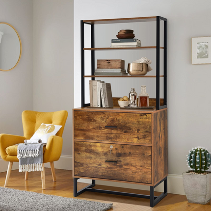 Dreamade Lateral File Cabinet with 2 Drawers with Lock