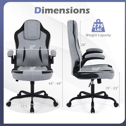 Dreamade Ergonomic Computer Office Chair with 90° Flip-up Armrests