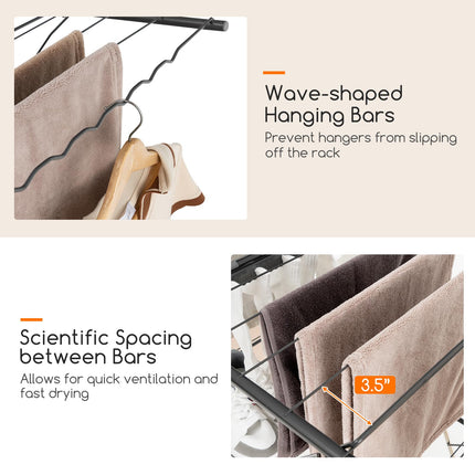 Dreamade Clothes Drying Rack, Foldable Laundry Drying Rack with 33 Drying Rails