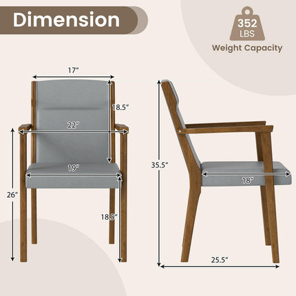Dreamade Mid Century Modern Dining Chairs Set of 2/4 Upholstered Accent Chair with High Back