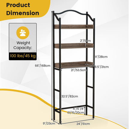 Dreamade 3-Tier Over-The-Toilet Rack