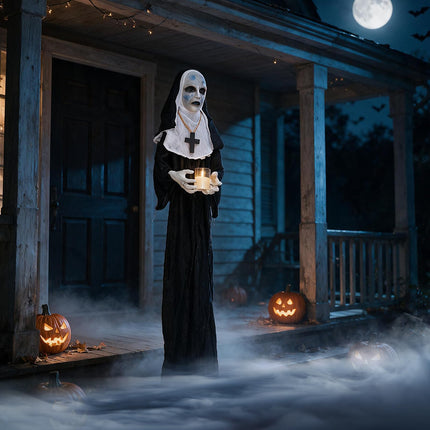 DREAMADE 5.3 FT Scary Nun Halloween Decoration
