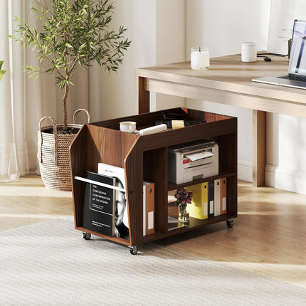 Dreamade Rolling End Table with Storage