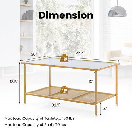Dreamade 2-Tier Modern Coffee Table