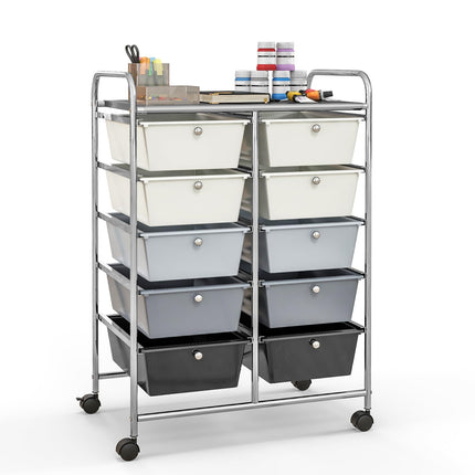 10 Drawers Rolling Cart, Classroom Organizers - Dreamade