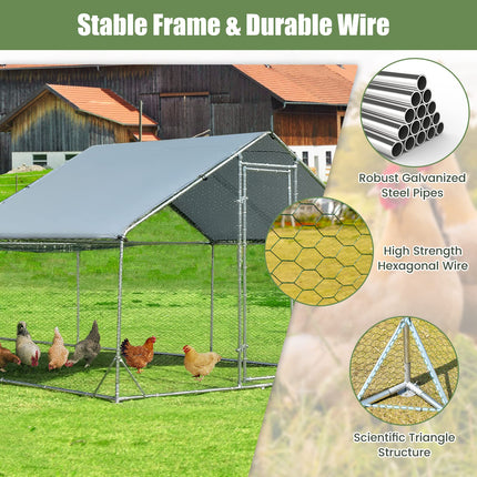 Dreamade 20ft Large Metal Chicken Coop