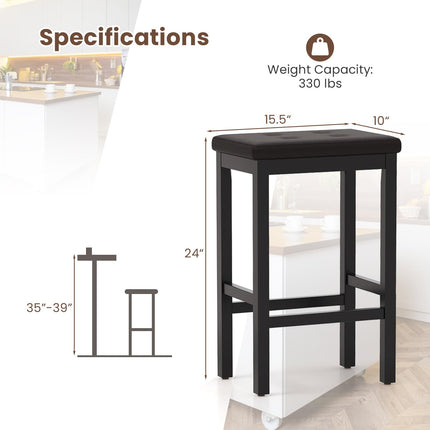 Dreamade 24" Bar Stools Set