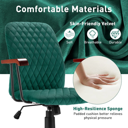 Dreamade Velvet Home Office Desk Chair