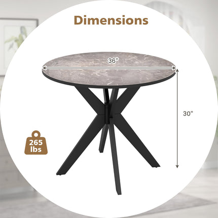 Dreamade 36" Round Wood Dining Table