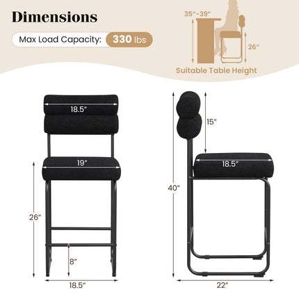 Dreamade 26" Counter Height Bar Stools Set of 2/4