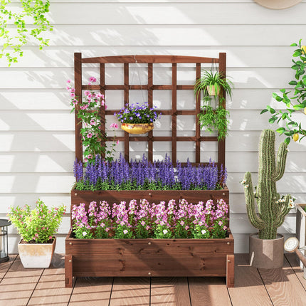 Dreamade Raised Garden Bed with Legs and Trellis