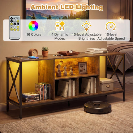 Dreamade TV Stand with LED Lights for 65 Inch TV