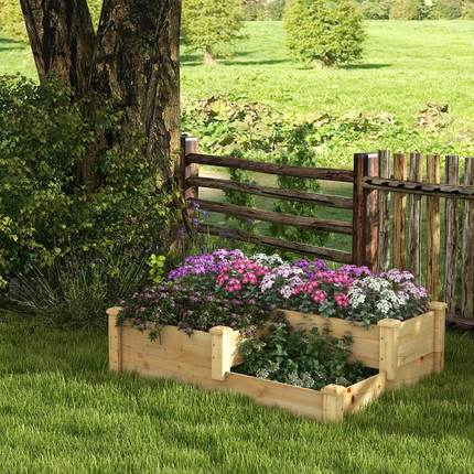 Dreamade Raised Garden Bed, Wood Planter Box for Vegetables Flowers Fruit Herb, Easy Assembly (42.5" Lx34.5 Wx14.5 H)