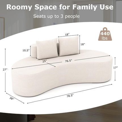 Dreamade 78.5" Sofa Couch, Upholstered Loveseat