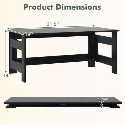 Dreamade 31.5" Small Folding Coffee Table with Foldable Legs