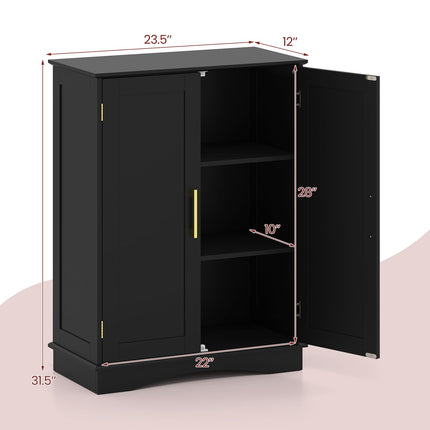 Dreamade Bathroom Storage Cabinet Modern 31.5" Cupboard with Adjustable Shelves