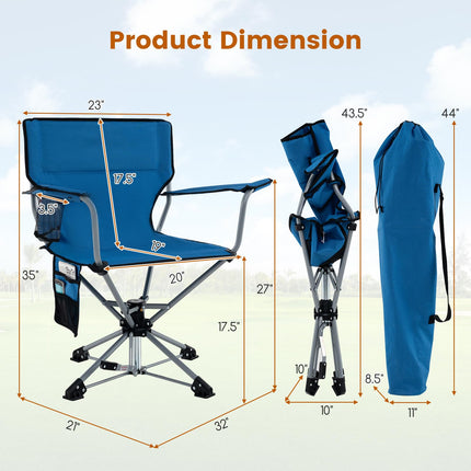 DREAMADE 360° Swivel Hunting Chair Folding Blind Chair(1/2)