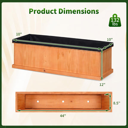 Dreamade Raised Garden Bed with 3 Drainage Holes (44"x10"x12")