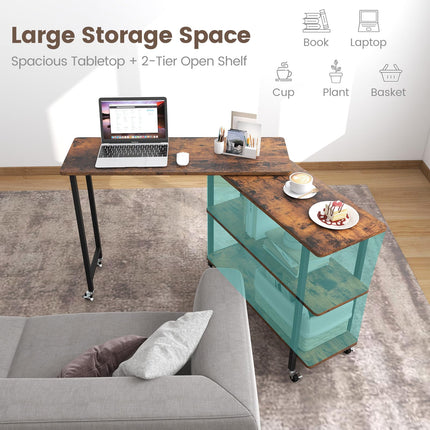 Dreamade 360° Free Rotating Sofa Side Table