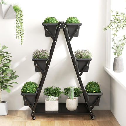 Dreamade 6-Tier Rolling Raised Garden Bed