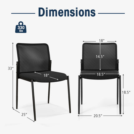 Dreamade Waiting Room Chairs - Stackable Guest Chairs w/Ergonomic Backrest