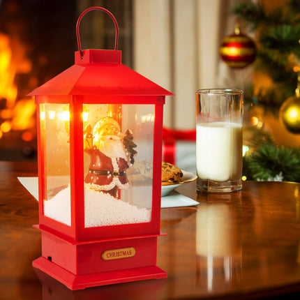 Dreamade 61 Inch Christmas Street Lamp, Festive Musical Lamp Post w/Detachable Snow Globe Lantern