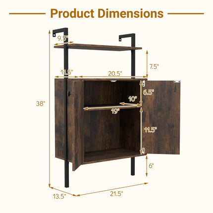Dreamade 38" Tall Bookshelf with Storage Cabinet (1/2)