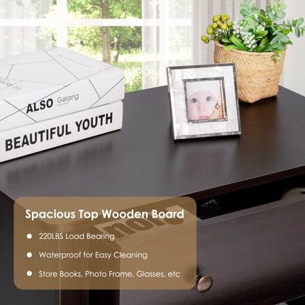 Dreamade Modern Simple Dresser 3-Drawers Chest with Solid Curved Legs