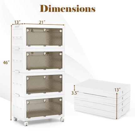 Dreamade 44 Gal Plastic Storage Bins with Lids for Living Room