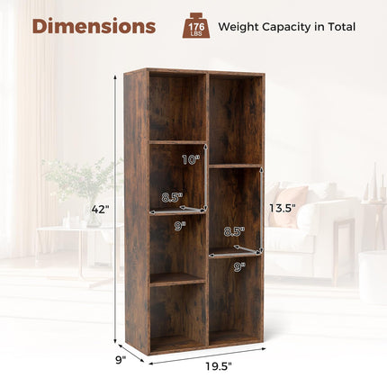 Dreamade Floor Standing Open Bookshelf w/Storage Shelves