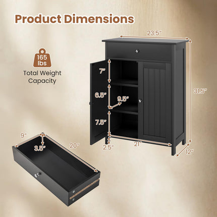 Dreamade Freestanding Bathroom Storage Cabinet