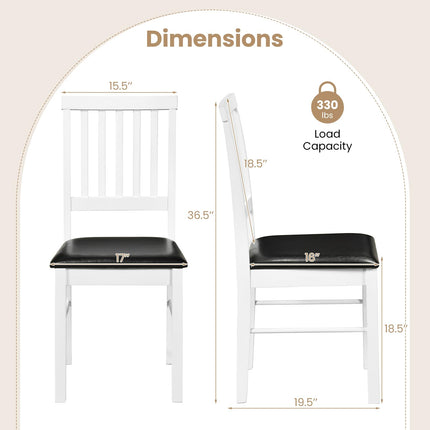 Dreamade Modern Mid Century Dining Room Chairs with Hollowed Backrest