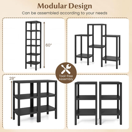 Dreamade 6-Tier Plastic Modular Storage Shelves
