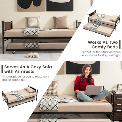 Dreamade Twin Daybed with Pullout Trundle