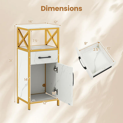 Dreamade Bathroom Storage Cabinet with Drawer