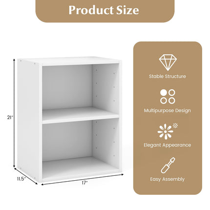 Dreamade Bookshelf and Bookcase 2-layer Storage Shelf