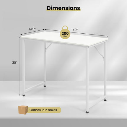 Dreamade 6.5 FT Small Conference Table, 2 PCS 40" x 19.5" Rectangular Meeting Table with Heavy-Duty Metal Frame