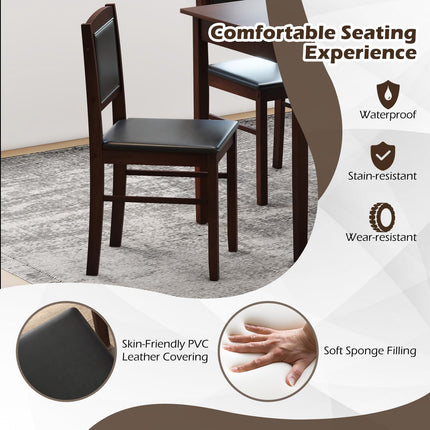 Dreamade 5-Piece Dining Table Set for 4 - Breakfast Nook Table Set with Kitchen Table