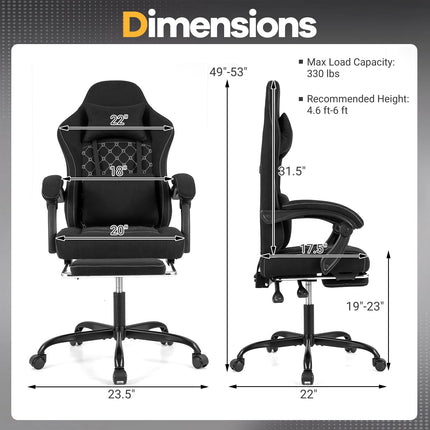 Dreamade Gaming Chair | Ergonomic Computer Chair with Headrest