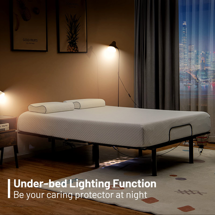 Dreamade Adjustable Bed Base w/ Wireless Remote Control, Electric Bed Frame