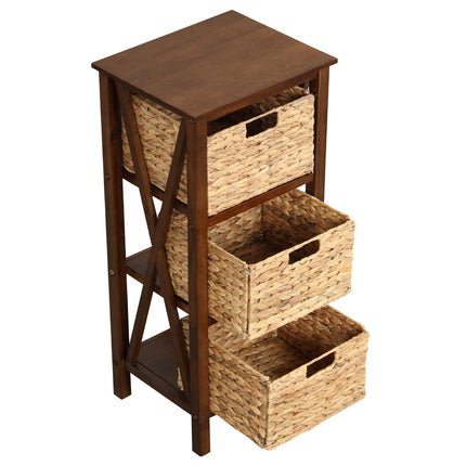 Dreamade Wooden X-Design Side Table End Table