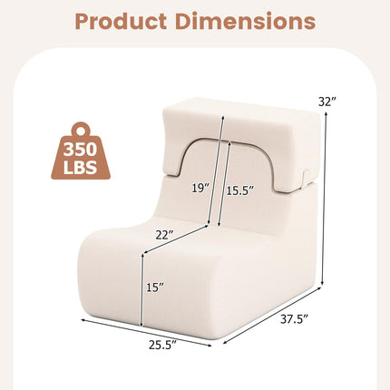 Dreamade Floor Chair for Adults, Lazy Sofa with Detachable Headrest