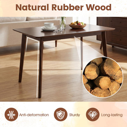 Dreamade Dining Table for 4-6 People 47" Rectangular Wooden Kitchen Table